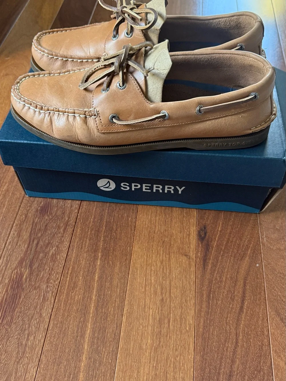 Sperry Tan Leather Classic Boat Shoes